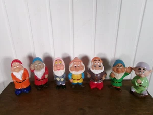 Antique 7 Snow White and 7 Dwarfs 14cm Walt Disney Intooth - Picture 1 of 8