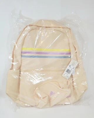 Adidas Clásica 3S Mochila Melocotón/Rayas Rosa Nueva en Bolsa de Plástico  Foto 1 de 4