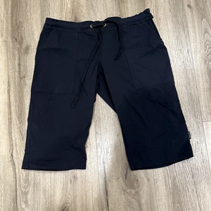 prAna Bermuda Shorts Mens Small Black Stretch Elastic Waist Drawstring Hiking - Picture 1 of 9