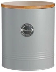 Typhoon Living Air Tight Cookie Storage Canister with Bamboo Wood Lid - Grey - Picture 1 of 1