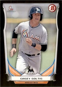 2014 Bowman Draft Picks Black Asia Casey Soltis Miami Marlins #DP110 - Picture 1 of 2