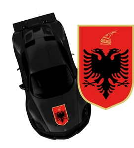 Albanien Aufkleber Flagge Wappen  Fahne Motorhaube PKW Tuning Flagge 44x30cm MHF - Picture 1 of 6