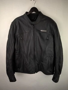 HARLEY DAVIDSON FXRG Herren Gr. XL schwarz Leder Motorrad Reitjacke mit Rüstung - Bild 1 von 18