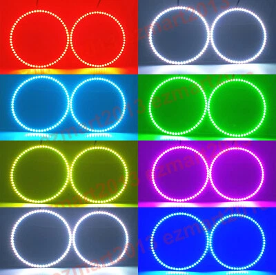 for Jeep Patriot 2007-2017 Headlight RGB halo ring angel eye flash DRL BT APP - Image 1 of 4