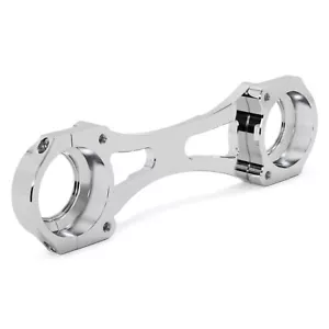 Chrome 49mm Fork Brace Stabilizer for Harley Touring Road Street Glide 2014-2024 - Foto 1 di 10