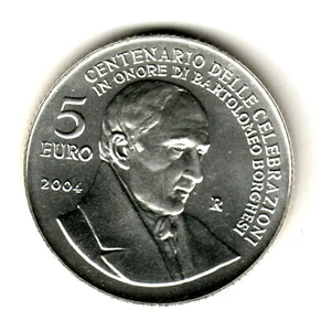 SAN MARINO 5 euro plata 2004 - Centenario BARTOLOMEO BORGHESI - numismatico - Bild 1 von 2