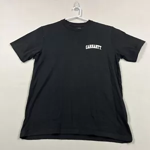 Carhartt Black Heavyweight Casual Cotton Crew Neck T Shirt Mens Medium M Slim - Picture 1 of 11