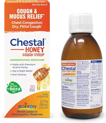 Boiron Chestal Honey Adult Cold and Cough Syrup for Nasal and Chest Congestion - Image 1 of 4