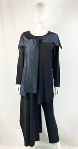 Xenia Design schwarz & blau Hi-Lo Lagenlook Tunika. Vergleichen Sie @ $ 420. - Bild 1 von 9