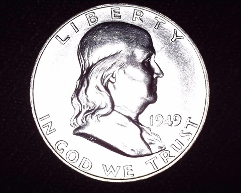 Gem  1949 D BU Franklin Half Dollar Full Bell Lines Beautiful Coin #F307 Cover
