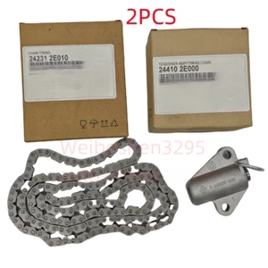 2PC Timing Chain &Hydraulic Tensioner for 11-19 Hyundai Elantra Kia 1.8L 2.0L - Picture 1 of 6