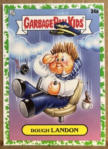 Rough Landon 2021 Topps Garbage Pail Kids Go on Vacation Green Booger 34a GPK