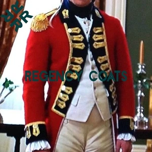 Neu Herren rot Wolle britisches Militär Kleid mit Gold Zopf Arbeit, britischer Major Mantel - Bild 1 von 6