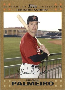 2007 Topps Update Gold Houston Astros Baseball Card #305 Orlando Palmeiro /2007