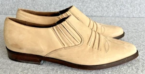 Vintage TAN Guess by Georges Marciano Slip On Leather Ankle Western Booties 7.5 - Picture 1 of 21