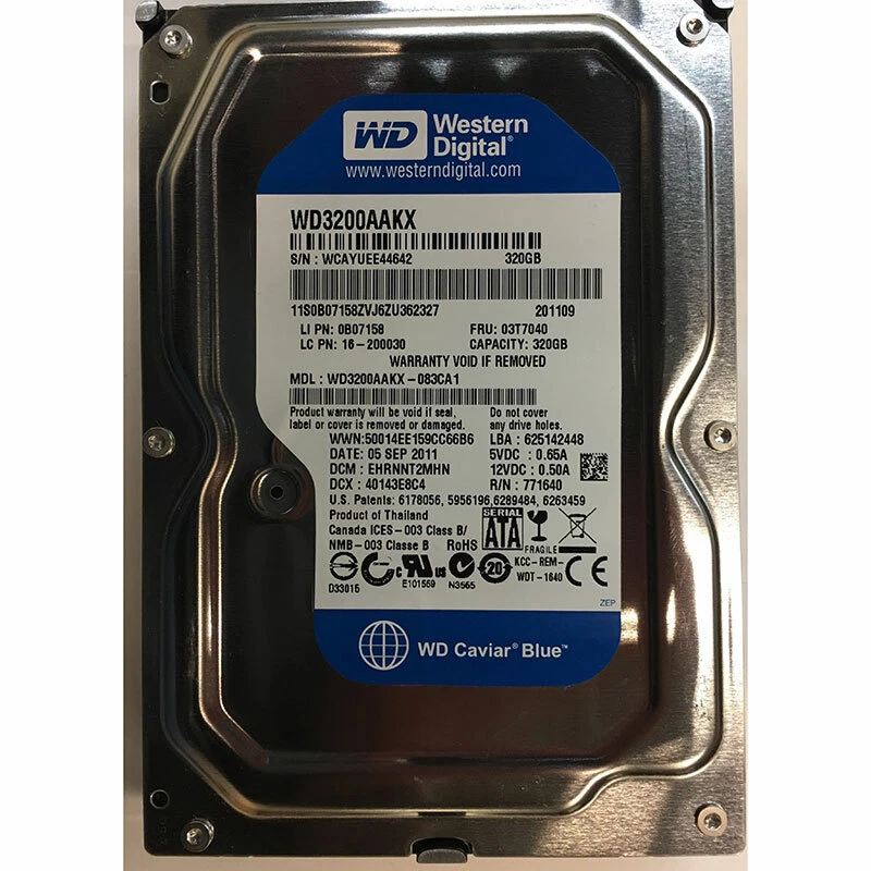 0B07158 - Lenovo 320GB 7200 RPM SATA 3.5" HDD - Image 1 of 1