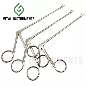 3 Pinze Hartman Ear Alligator Albero 5,5" Dentellato ORL Strumenti Chirurgici - Foto 1 di 2