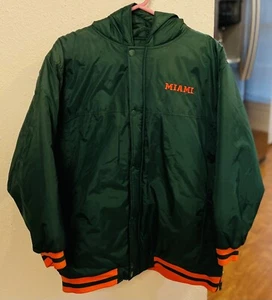 Champs NCAA Miami Hurricanes Puffer Hoodie Jacket XL (18-20) Youth - Adult (M) - Picture 1 of 10