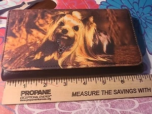 Yorkshire Terrier "Yorkie" Women's Long Wallet With Bling - Picture 1 of 15