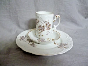 Rosenthal Jugendstil Kakaotasse Kaffeegedeck Gebäckteller Louis XIV Blüten - Bild 1 von 12