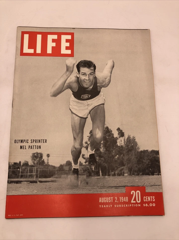 Life Magazine, August 2, 1948, Olympic Sprinter Mel Patton Foto 1 de 4