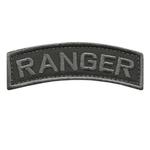 US Army Rangers Ranger Shoulder tab subdued tactical morale badge hook patch - Picture 1 of 2