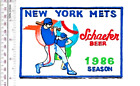 Beer Baseball New York Mets & Schaefer Beer Shea Stadium 1986 Ligue nationale