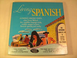 LIVING SPANISH 1955 Complete Course on (4) 33 1/3 Records 49 Lessons [Y119] - Bild 1 von 1