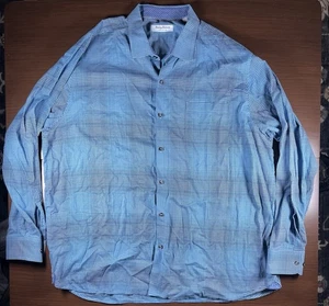 Tommy Bahama Shirt Mens XXL Blue Pima Cotton Button Down Pocket - Picture 1 of 3