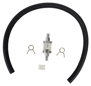 EMGO Inline 5/16" Fuel Filter Glass w/ Line for Yamaha FZR 600 750 1000 FZ1 1000 - Picture 1 of 4