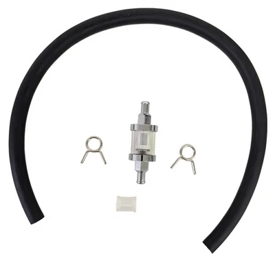 EMGO Inline 5/16" Fuel Filter Glass w/ Line for Yamaha FZR 600 750 1000 FZ1 1000 - Image 1 of 4