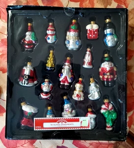 "Medias de cristal de Navidad de Papá Noel 18 adornos decoradas 2-4""" - Imagen 1 de 6