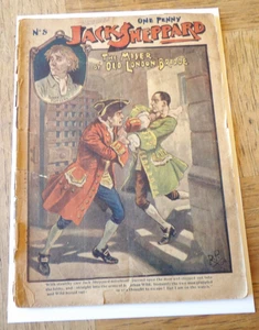 Antique Penny Dreadful Jack Sheppard #8 Miser of Old London Bridge Magazine Book - Picture 1 of 5