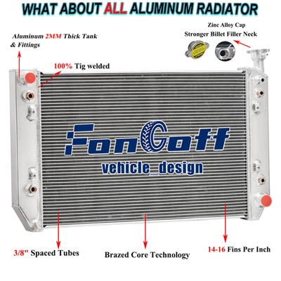 3Row Core Aluminum Radiator For Chevrolet P30/GMC P3500 5.7L V8 AT/MT 1994-1999 — 第 1/4 张图片