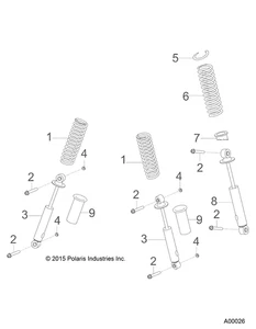 Polaris Suspension Spring, Front, Bright White, Genuine OEM Part 0451774-133 - Picture 1 of 1