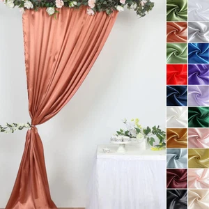8x10 feet Satin Curtain Wedding Photography Backdrop Panel Party Decorations - Picture 1 of 169