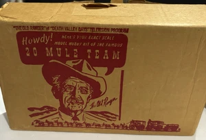 Vintage Twenty Mule Team Plastic Scale Model Kit The 20 Mule Team Rolls New - Picture 1 of 7