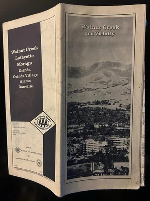 Vintage 1983 Walnut Creek & Vicinity, CA road map $16 + $3 postage - Image 1 of 2