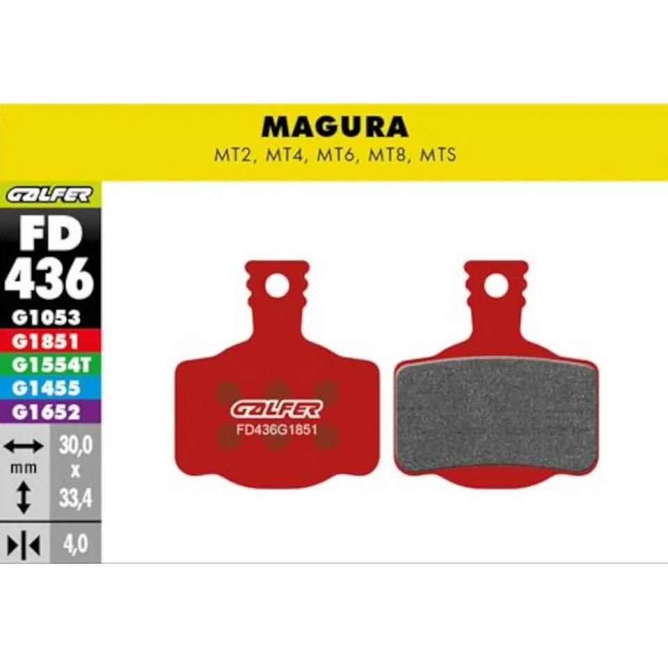 Galfer Magura MT2/4/6/8 MTS Brake Pads - Advanced Compound MTB Wet Weather Disc - Image 1 of 1