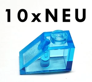 10x NUOVO LEGO® 3040 mattoncino inclinato 1x2, trasparente azzurro #27 - Foto 1 di 1