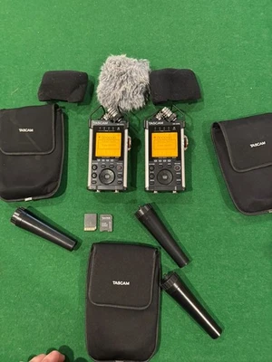2 Tascam DR-44WL 4 Channel  Handheld Audio Recorders with WiFi & Accessories - Image 1 of 4
