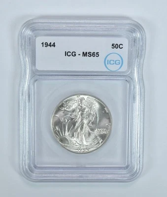1944 Walking Liberty Half Dollar MS65 ICG - Image 1 of 4
