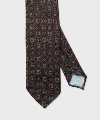 Arcuri cravatta tre pieghe in lana e seta, sfoderata Panamone, bordeaux I23459.6 - Immagine 1 di 2