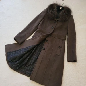 BURBERRY Gr.L Black Label Fox Angora Mantel 40 - Bild 1 von 11