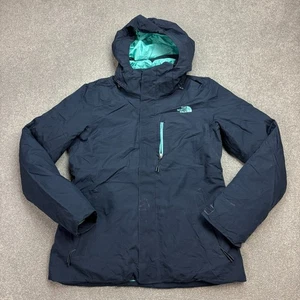 North Face Jacket Womens Medium Blue 3-In-1 Dryvent Lined Hood Rain Coat Lady* - Picture 1 of 15