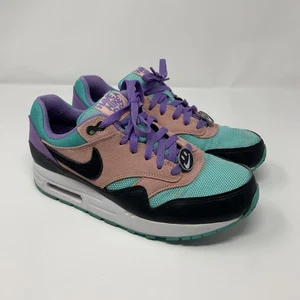 Nike Air Max 1 Have A Nike Day Shoes Youth Size 7Y Teal Pink Purple Running - Picture 1 of 8