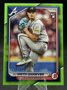 2024 Bowman Neon Green #63 A.J. Smith-Shawver Rookie RC /399 Atlanta Braves - Picture 1 of 2