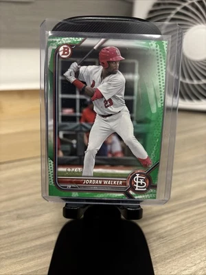 2022 Bowman - Prospects Jordan Walker #BP-20 Green Border /99 (RC) - Image 1 of 2