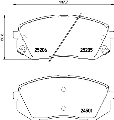 FRONT BRAKE PAD SET DISC BRAKE FITS: KIA SPORTAGE III 1.6 GDI/1.7 CRDI/2.0 CR - Image 1 of 4