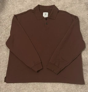 Polo de manga larga Savage X Fenty granate para hombre talla mediana - Imagen 1 de 6